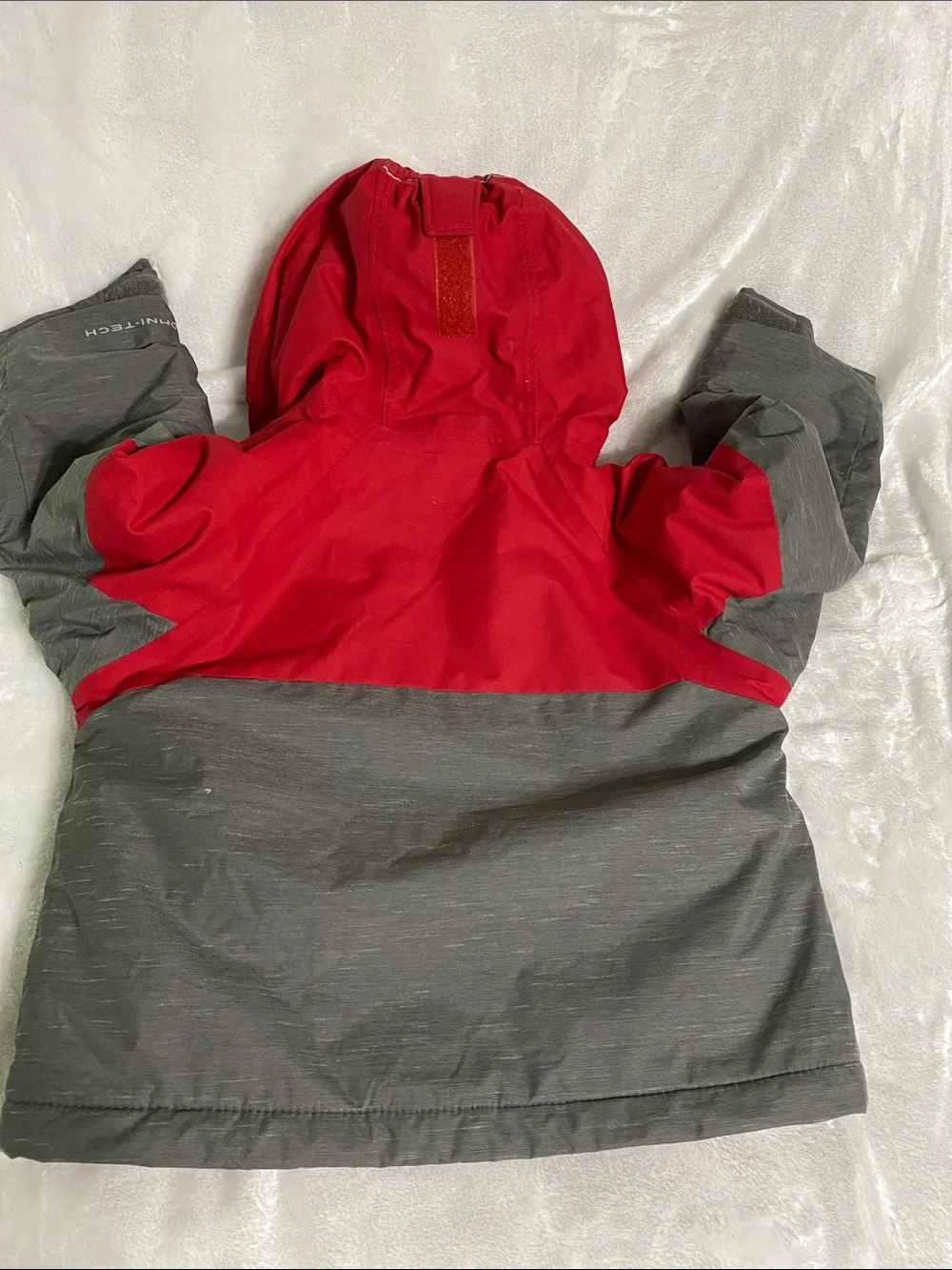 Columbia Red and Gray Kids Hooded Jacket